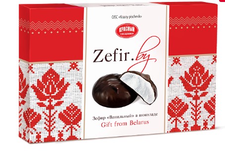 Зефир Zefir.by ванильный в шоколаде кор 250г