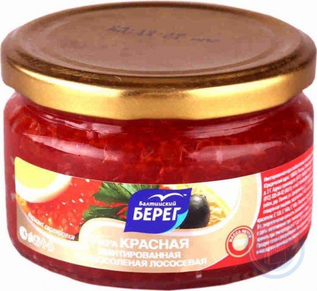 Икра имитированная Балтийский берег лососевая красная 220г