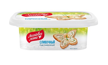 Сыр плавленый Ласковое лето Сливочный мдж 45% 350г