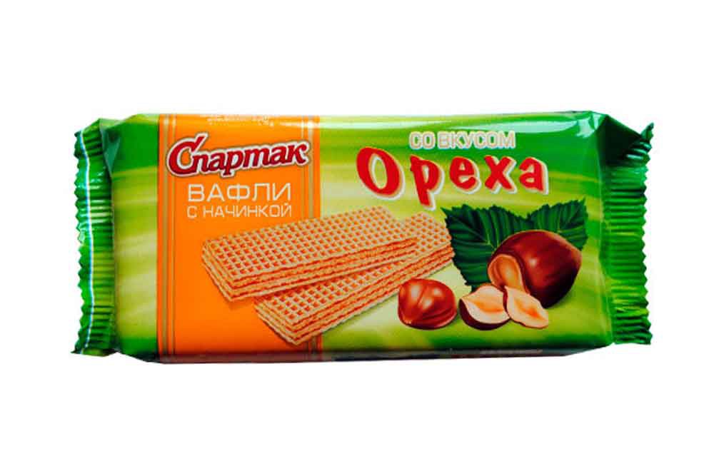 Вафли со вкусом ореха умельченные флоу пак 72г