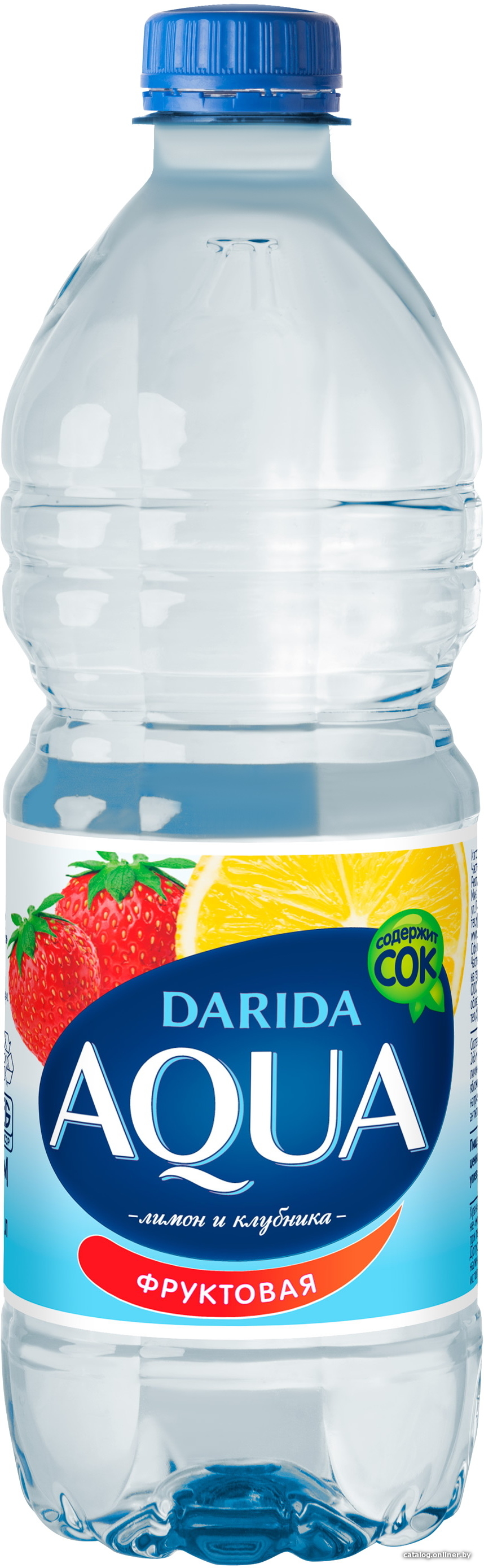 Напиток б/а газ. "Аква Фруктовая" аромат клубники и лимона 0,75л