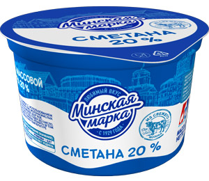 Сметана Минская Марка 20% ст. 180г
