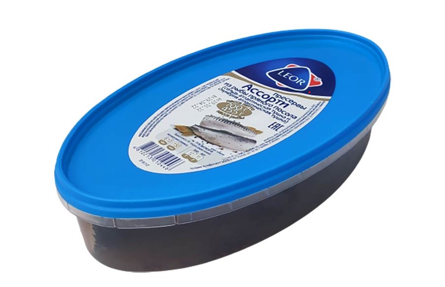 Пресервы Ассорти ис рыбы пряного посола (сельдь/скумбрия атлантическая тушка) 700г