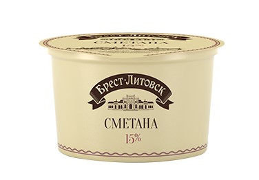 Сметана «Брест-Литовск» 15% 200г