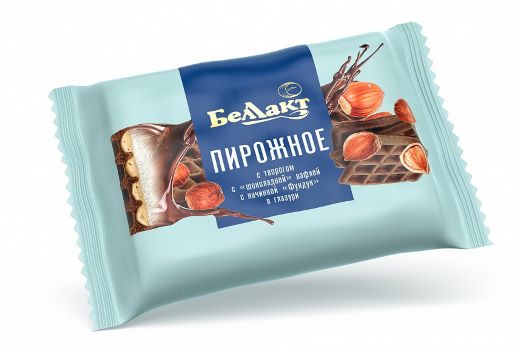 Пирожное с творогом с шок вафлей Фундук 23% 100г