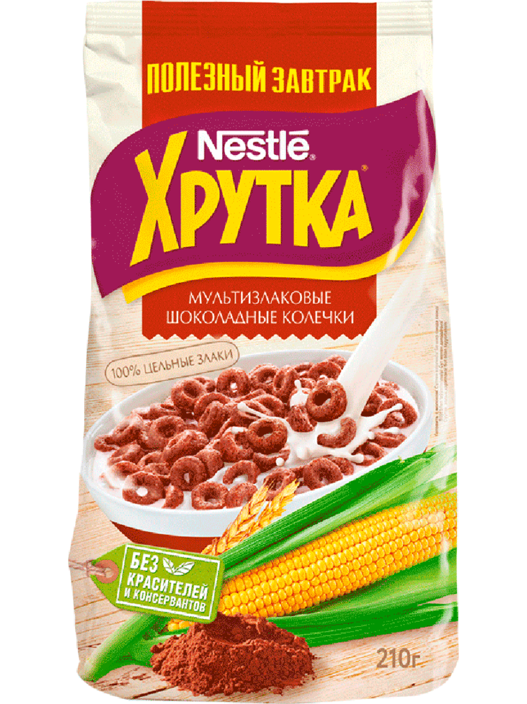 Шоколадные колечки Хрутка обогащ.кальцием 210г