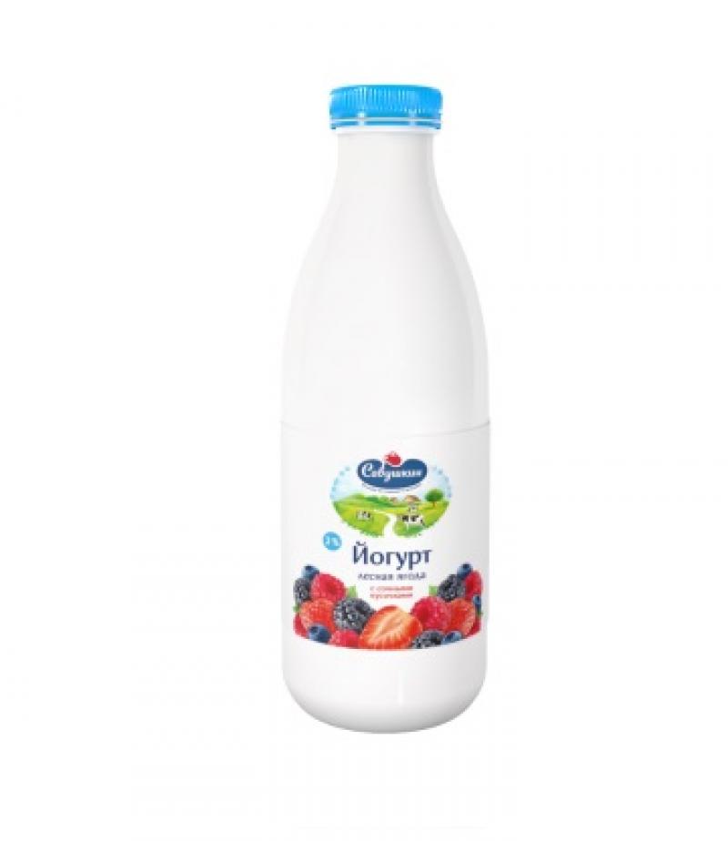 Йогурт 2,0% с фруктовым наполнителем Лесная ягода ПЭТ-бут 930г