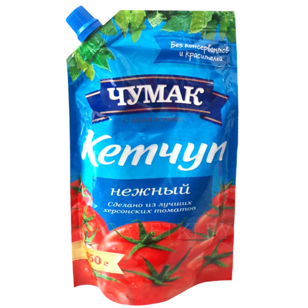 Кетчуп "Чумак" Нежный 450г дой-пак