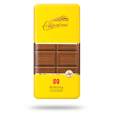 Шоколад горький Столичный десертный с начинкой 100г
