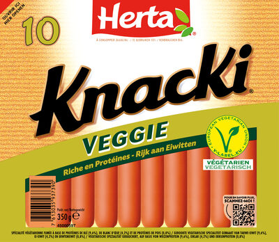 HERTA Knacki Veggie Saucisses végétales x10 - 350g