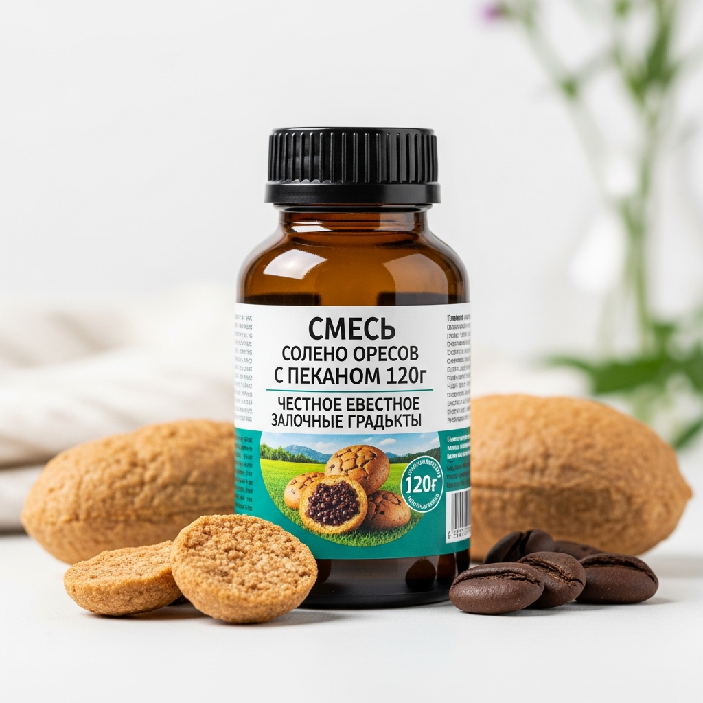 Смесь соленых орехов с пеканом 120г Местное Известное