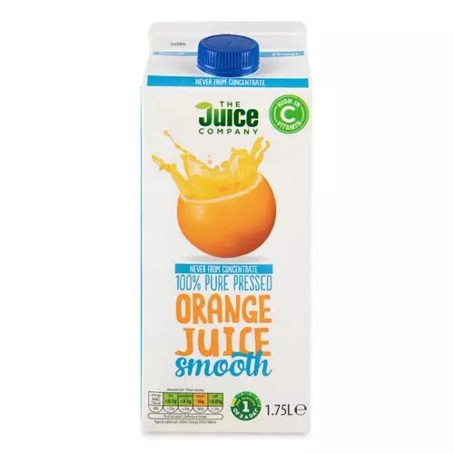 100% Pure Pressed Orange Juice smooth
