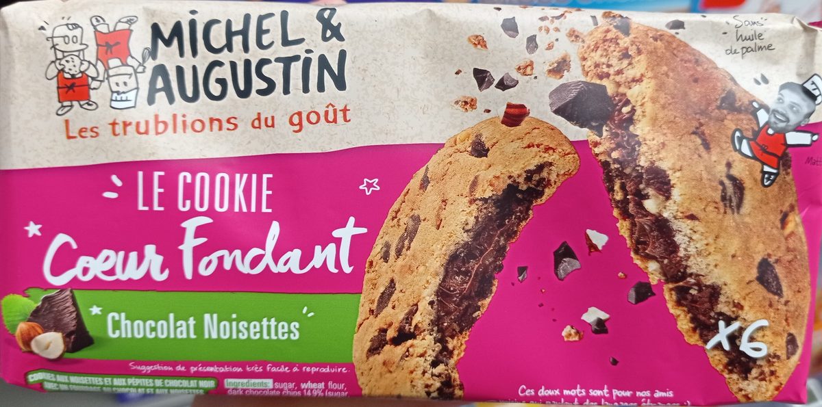 Grand cœur fondant, chocolat noisettes