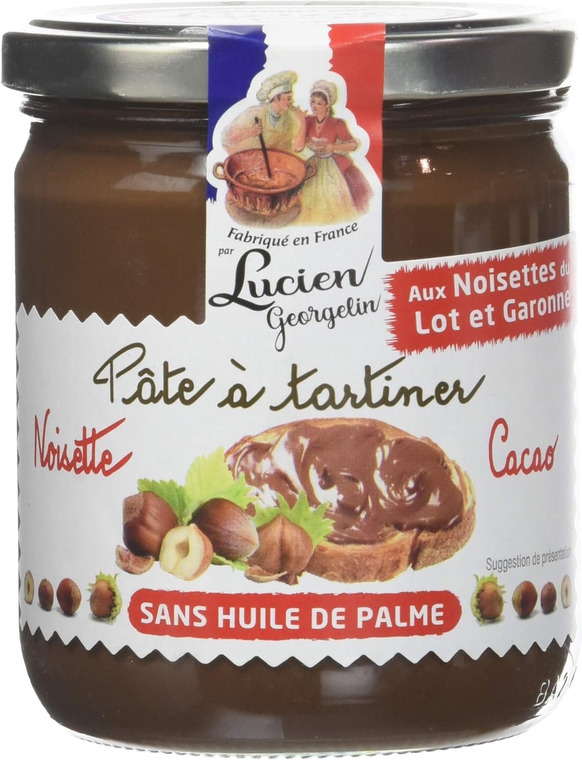 Pâte à tartiner noisette du Lot et Garonne cacao