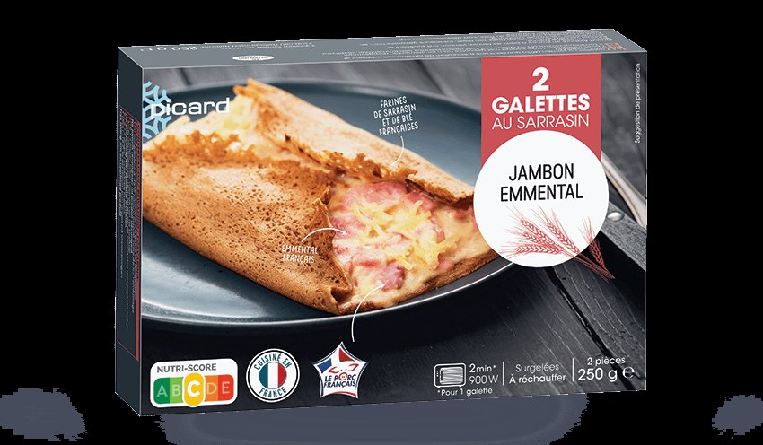 2 galettes au sarrasin jambon - emmental