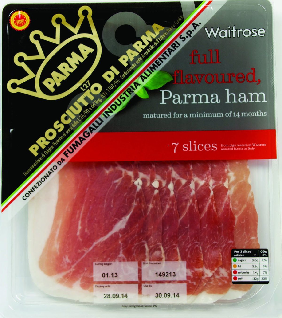 Parma Ham slices