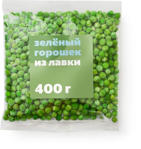 Зеленый горошек быстрозамороженный Местное известное 400 г