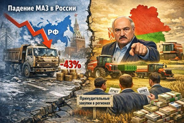 Падение МАЗ в России и принудительные закупки в регионах: новая экономическая ловушка Лукашенко