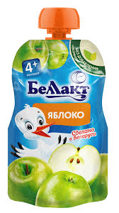 Пюре из яблок для д/п гомогениз стерил 90г