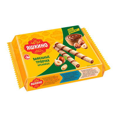 Вафельные трубочки "Яшкино" ореховые 190 г