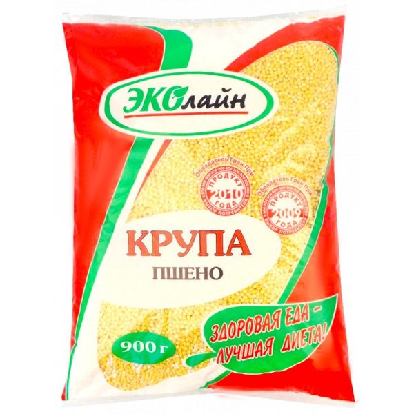 Крупа пшено Эколайн 1с фас. , 900г.