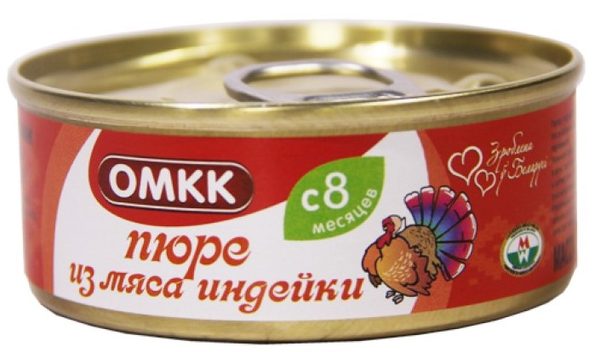 Пюре для дет/пит из мяса индейки 100г