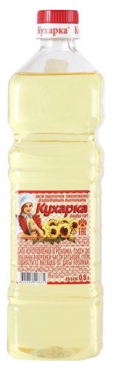 Масло подсолнечное Кухарка раф дес 0,8л