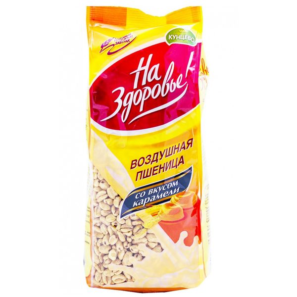 Воздушная пшеница На здоровье со вкусом карамели 175г