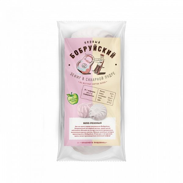 Зефир Бело-розовый ТМ Первый Бобруйский 125г