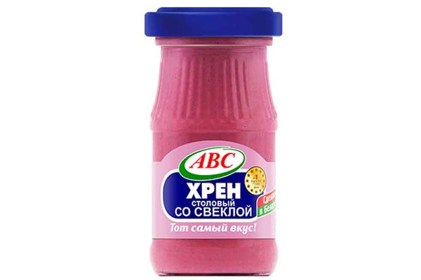 Хрен "АВС" Столовый со свеклой ст/б 160г