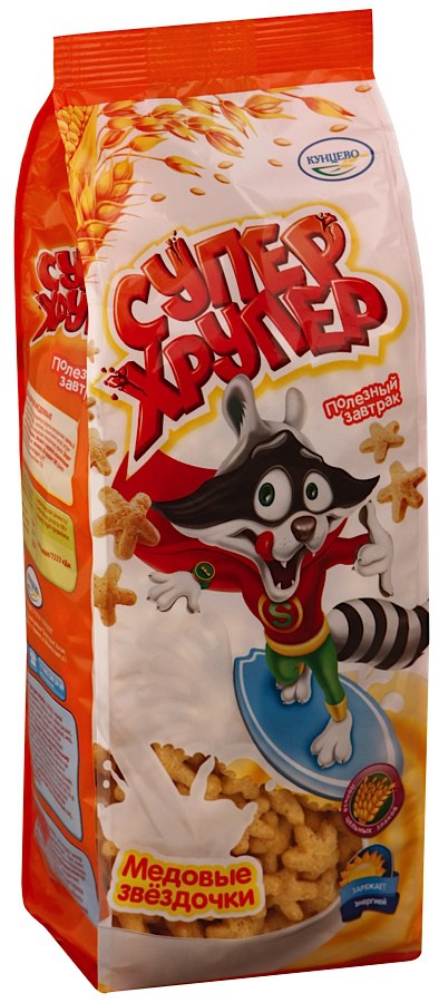Завтраки готовыее Супер Хрупер Золотой векездочки медовые 200г