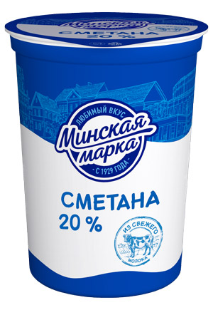 Сметана «Минская марка» 20%, 380 г