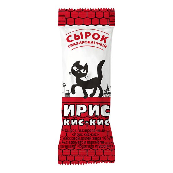 Сырок глазированный Ирис кис-кис 16% ар карамели и начинкой Вареная сгущенка 40г