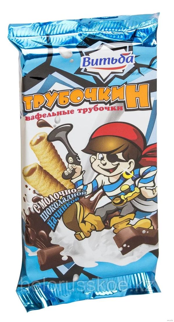 Трубочки вафельные Трубочкин с молочно-шоколадной начинкой 32г