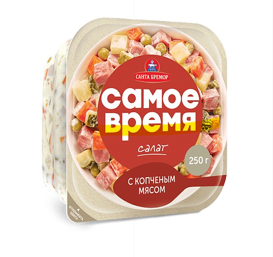 Салат с копченым мясом 250г