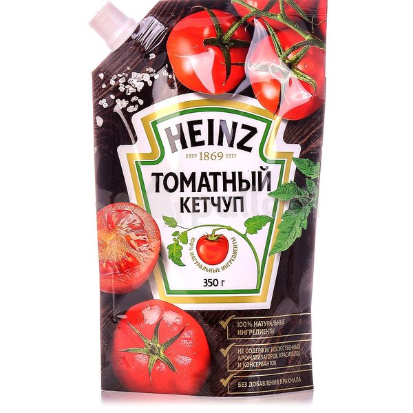 Кетчуп Heinz Томатный дой-пак 350г