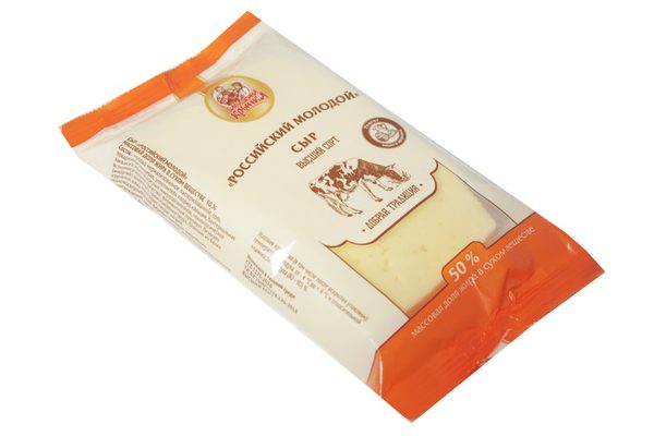 Сыр "Российский молодой" 50% 180 гр