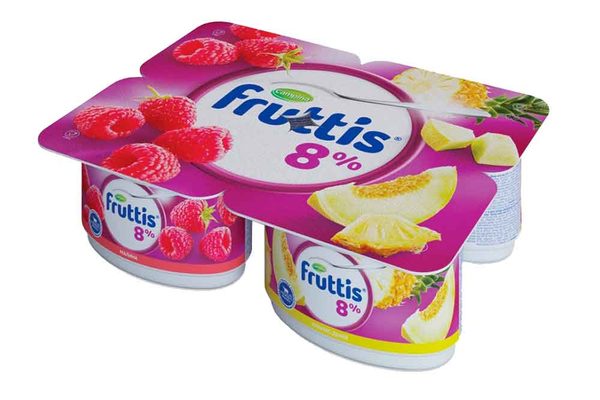 Продукт йогуртный фруктис супер экстра малина/ ананас дыня 115г