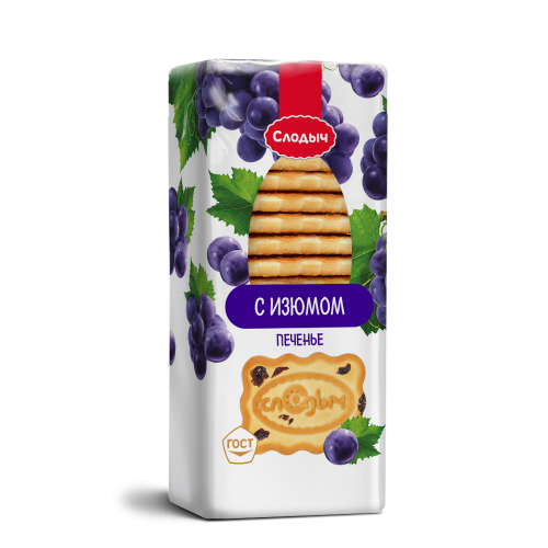 Печенье Слодыч с изюмом 390г