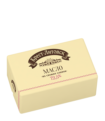 Масло сладкосливочное «Брест-Литовск» несоленое, 72.5%, 180г