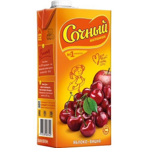 Напиток Сочный Витамин Яблоко-Вишня 1,95л