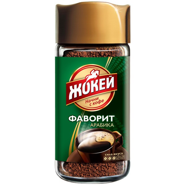 Кофе растворимый Жокей Фаворит гранулированный стекло 95г