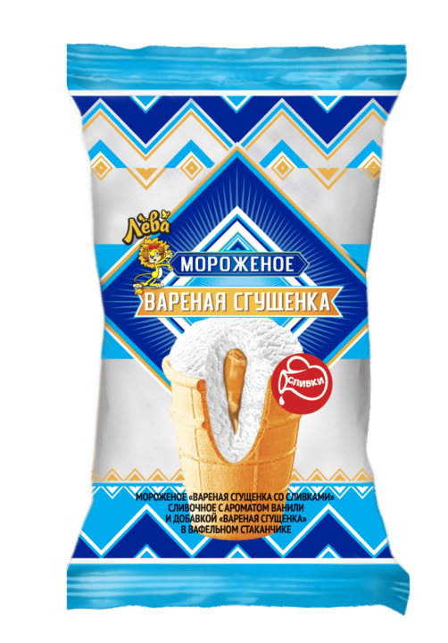 Мороженое "Вареная сгущенка" со сливками (ваф/ст) 75 г.
