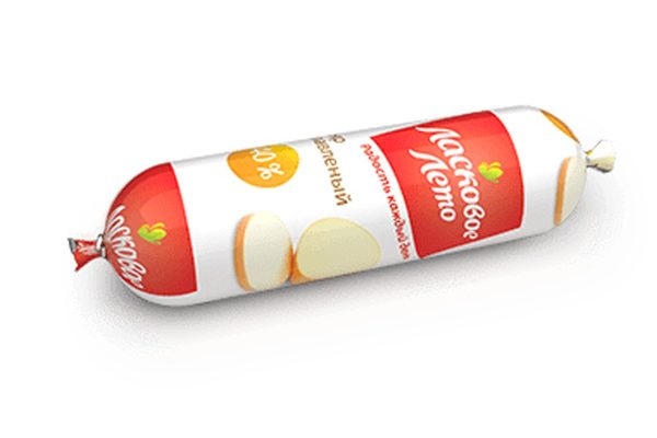 Сыр плавленый колбасный Ласковое лето Сливочный мдж 40% 250г