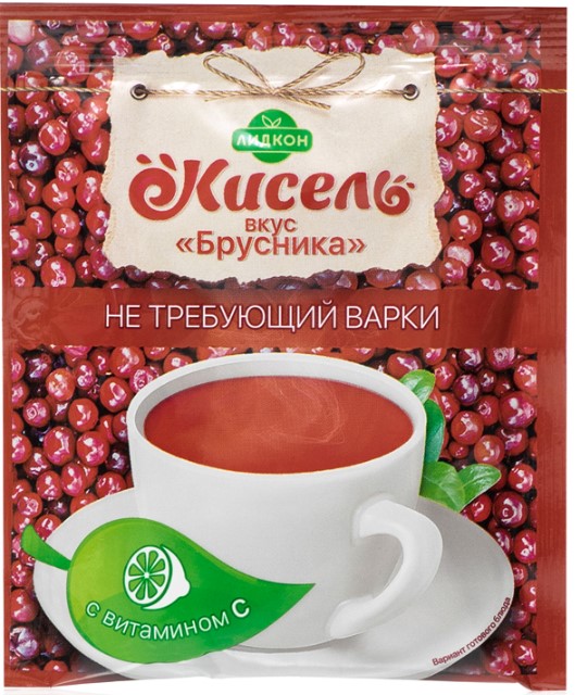 Кисель Брусника с витамином С не требующий варки 25г