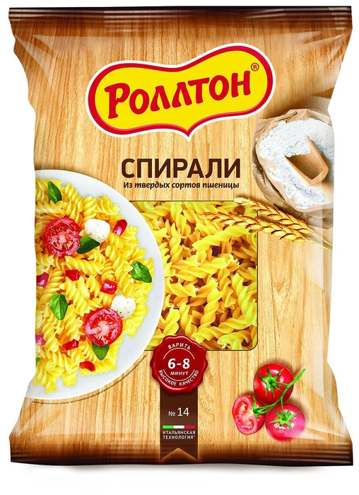 Макаронные изделия Роллтон Спирали,400г