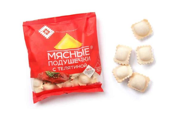 П/ф в тесте мяснойе подушечки с телятиной 430г