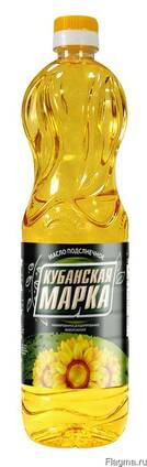 Масло подсолнечное "Кубанская марка" раф. дез., 0,8л