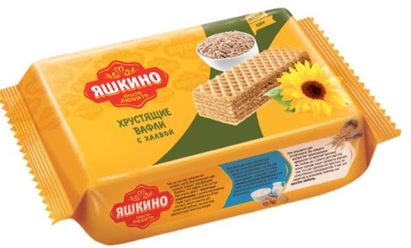 Вафли Яшкино С халвой 200г