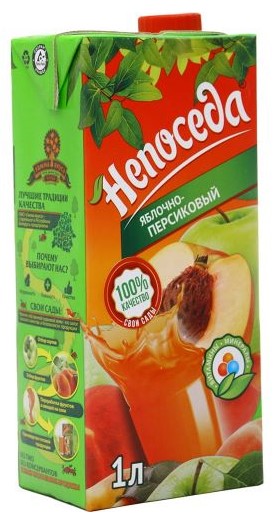 Нектар для дет/пит Непоседа яблочно-персиковый с мякотью 1л